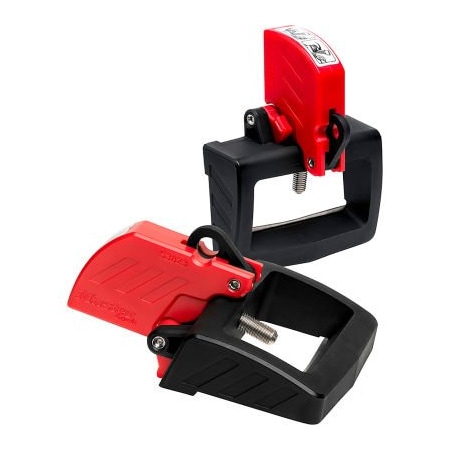 Master Lock Grip Tight Plus Oversized Handle Circuit Breaker Lockout, 480/600V, Red S3823